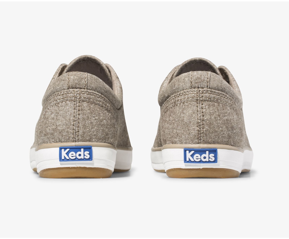 Womens Keds Sneakers - Center Brushed Denim - Grey - 9085-XERFV